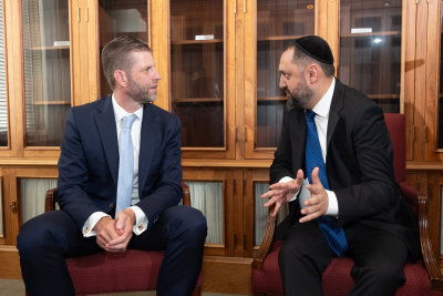 אריק טראמפ נפגש עם הרב מבאקו: "אזרבייג'ן היא ידידתנו, ישראל - בת בריתנו"