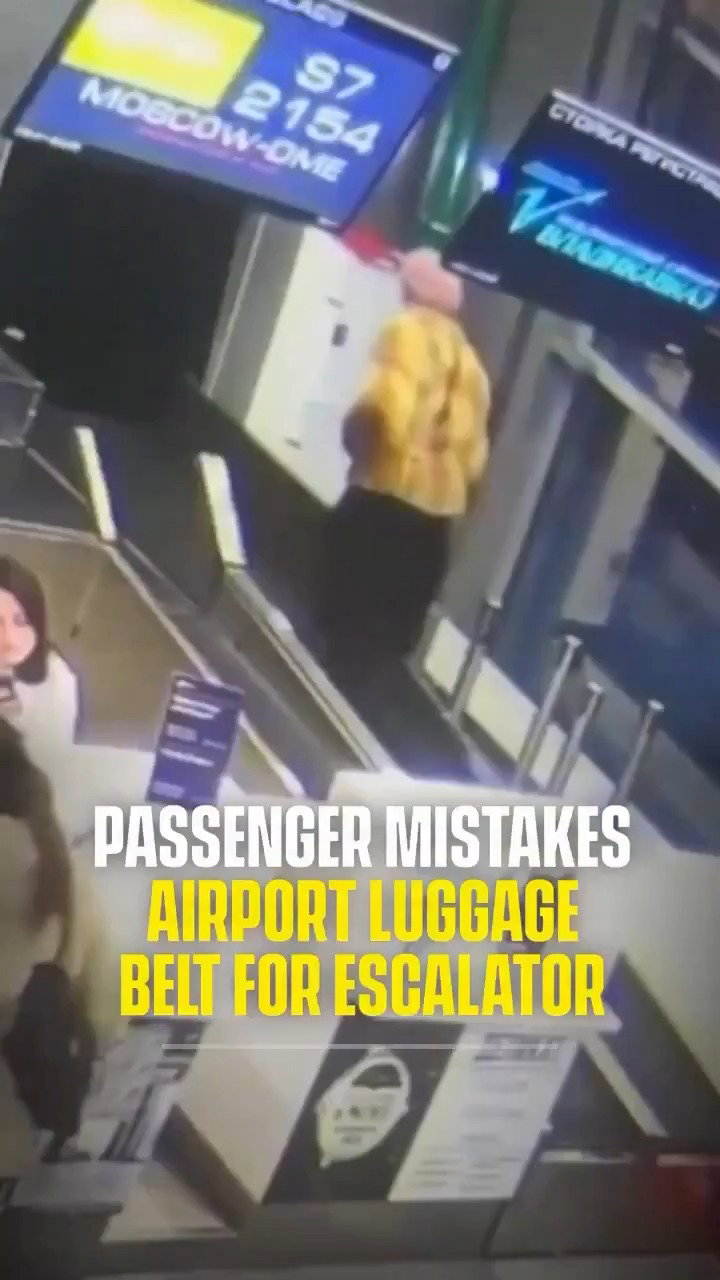 רגע הזוי בשדה התעופה: קשישה נעלמה בתוך מסוע המזוודות | צפו 