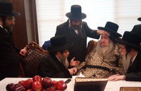 האדמו"ר מסקולען לייקווד בבקור אצל האדמו"ר מקאלוב