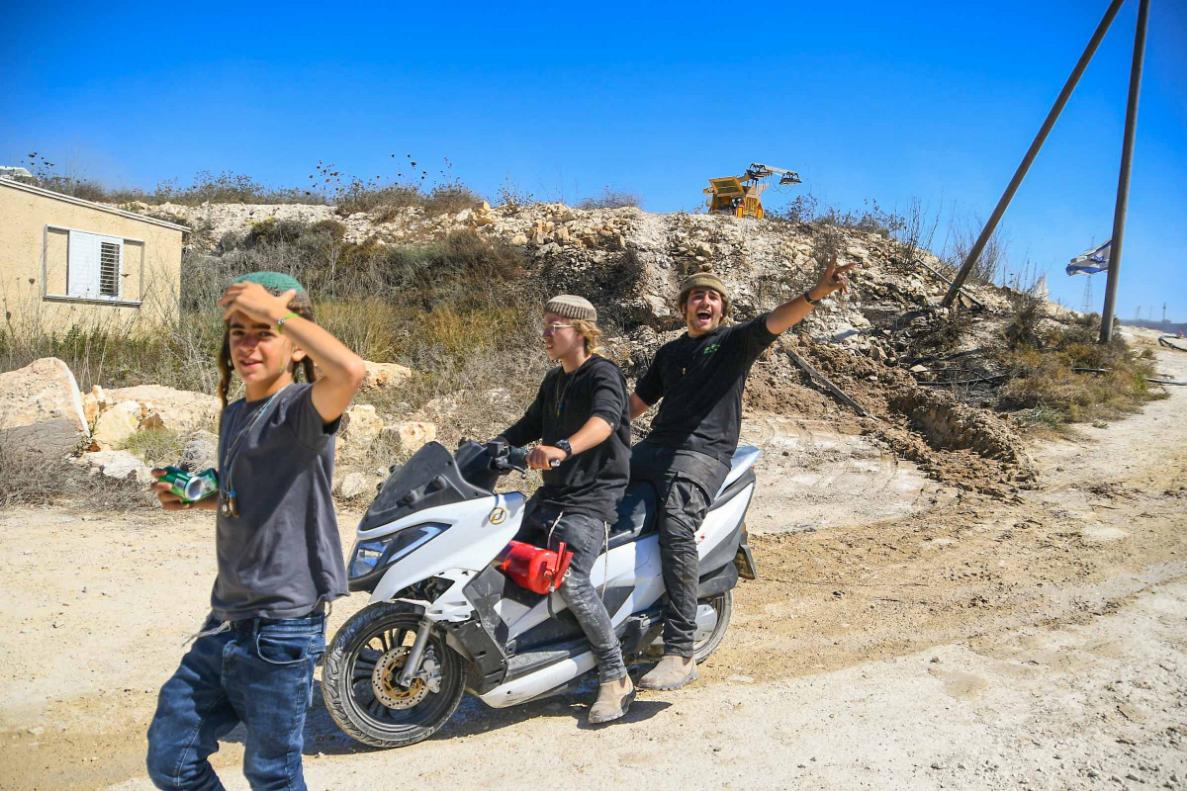 זירת השריפה בחוות גלעד שבשומרון
