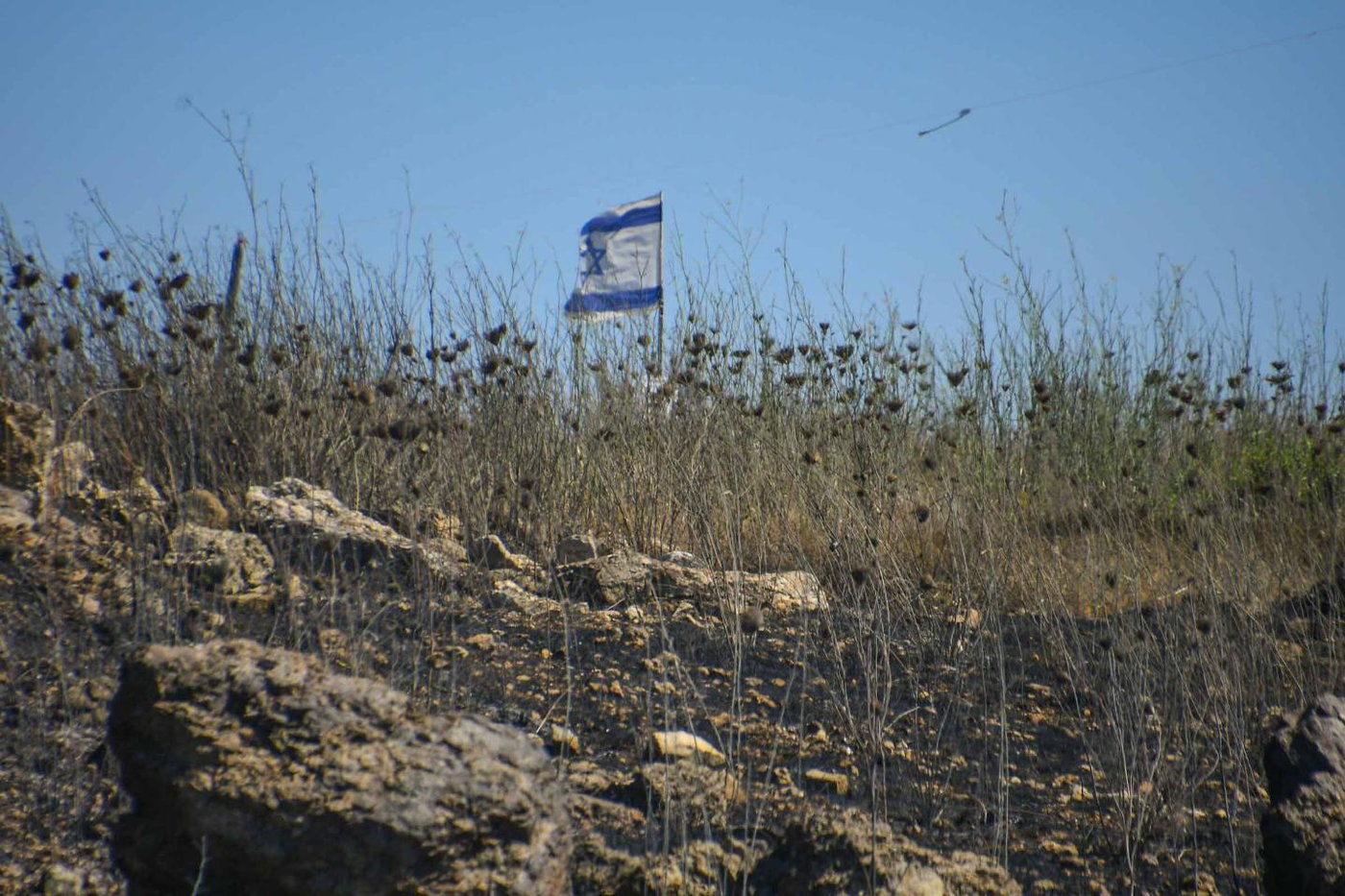 זירת השריפה בחוות גלעד שבשומרון