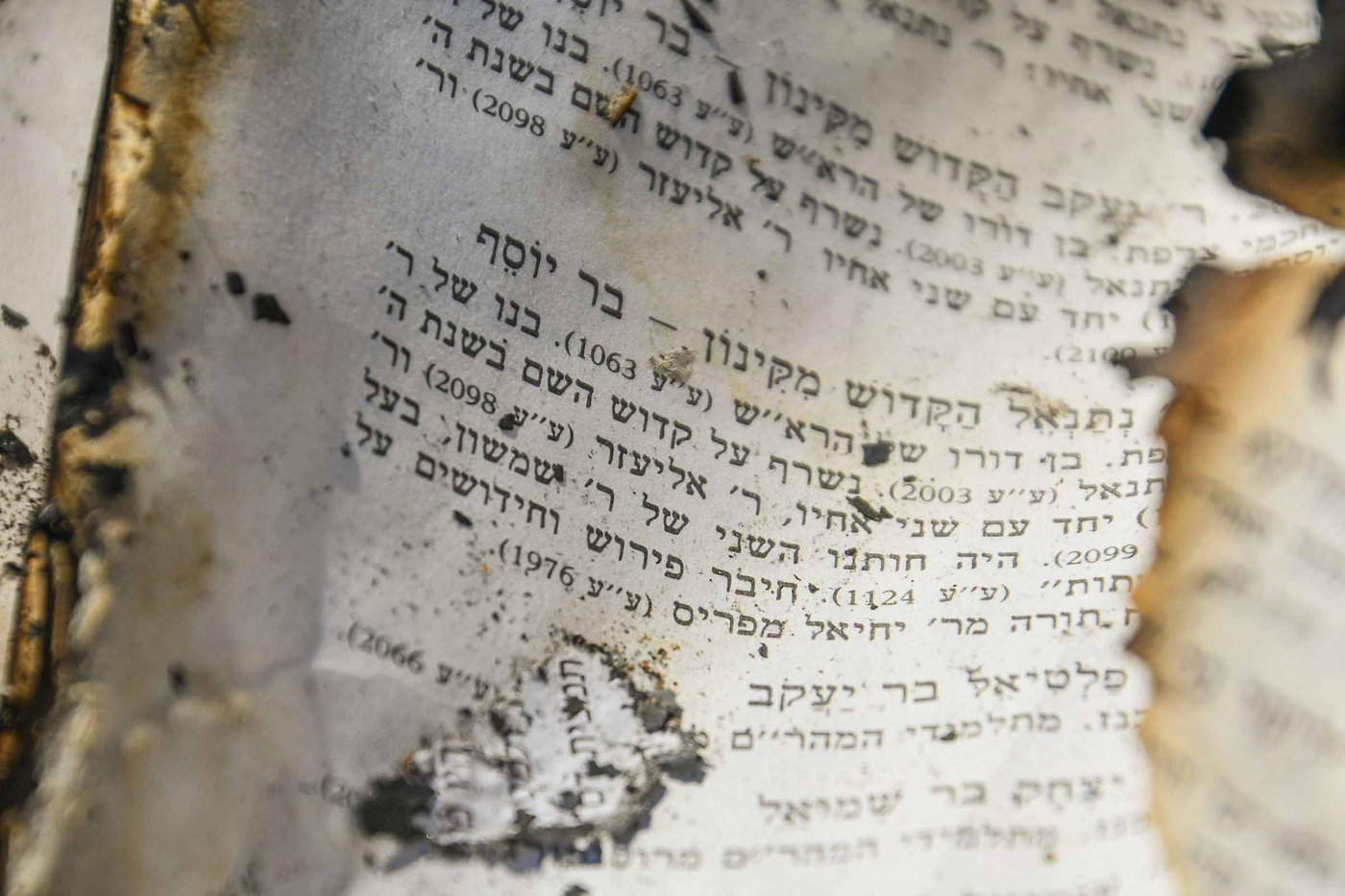 זירת השריפה בחוות גלעד שבשומרון