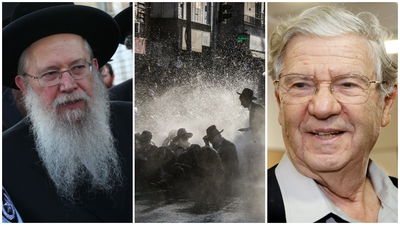 נשיא העליו בדימוס ברק | מפגינים | כ"ק הרבי מסלונים שליט"א