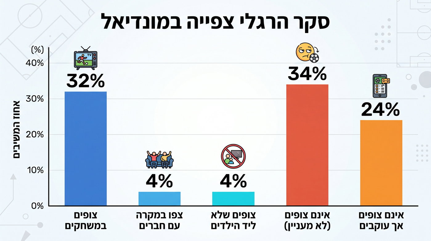 הסקר שמגלה: כמה חרדים באמת צופים במונדיאל ומה קורה בישיבות?