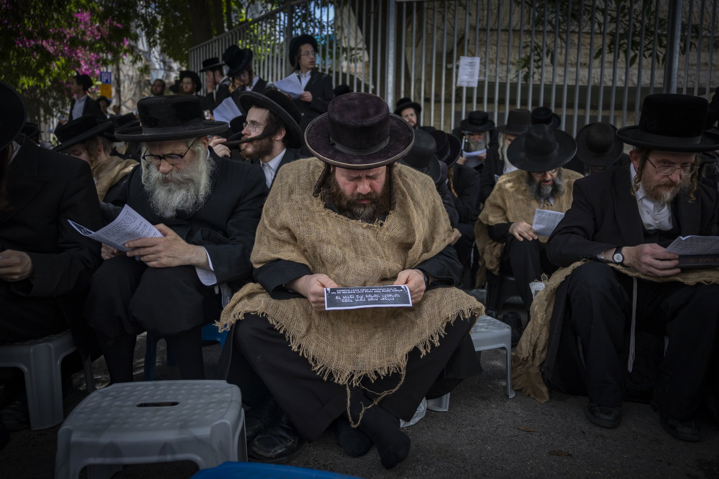 הפגנה בשק ואפר נגד רכבת הקלה בירושלים