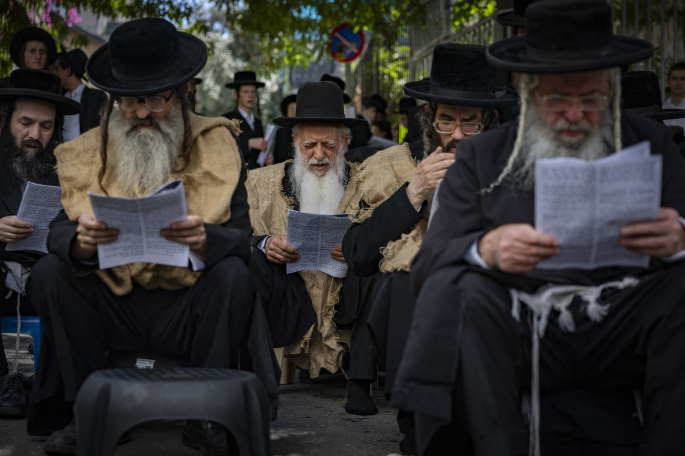 הפגנה בשק ואפר נגד רכבת הקלה בירושלים