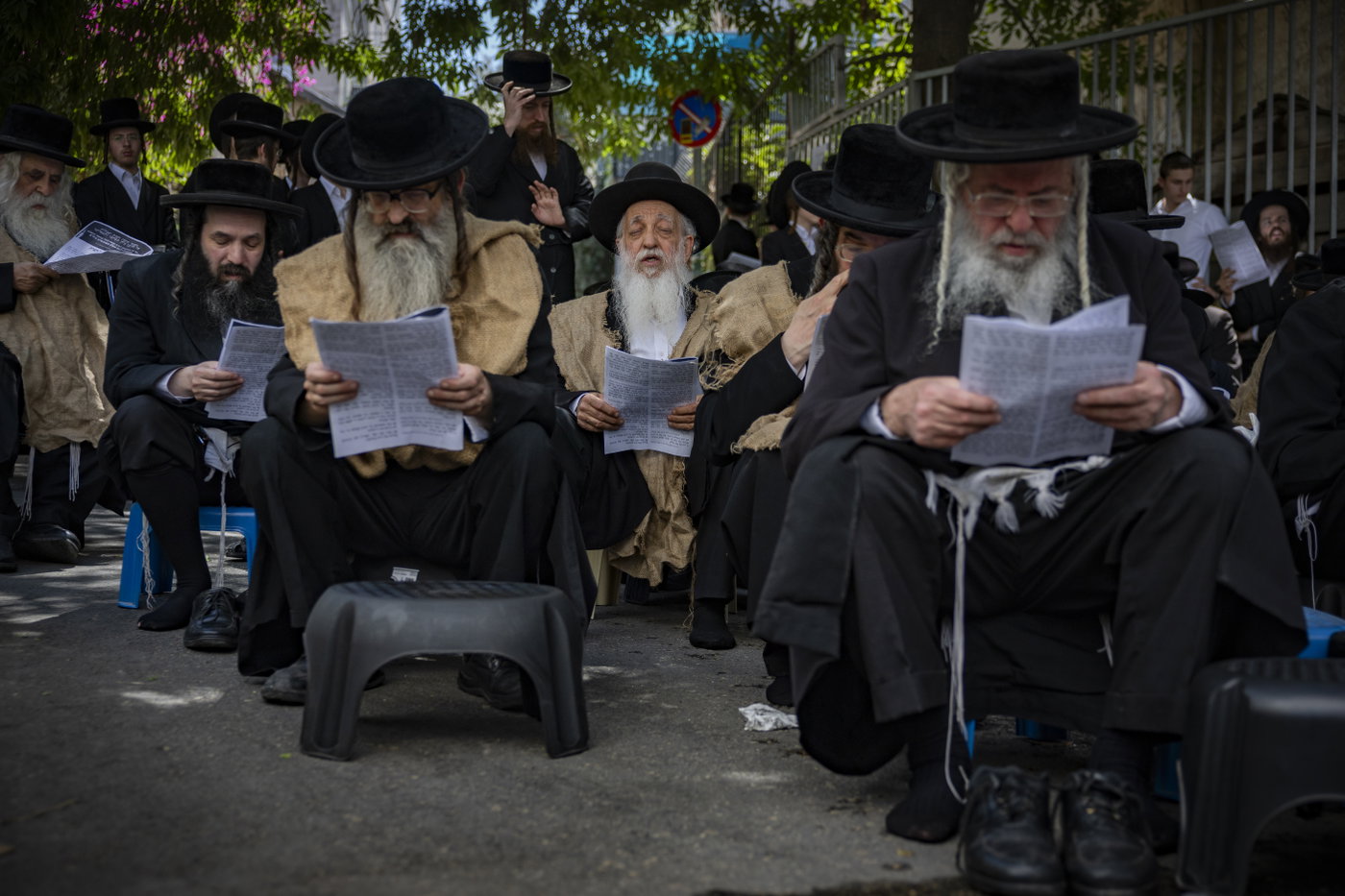 הפגנה בשק ואפר נגד רכבת הקלה בירושלים
