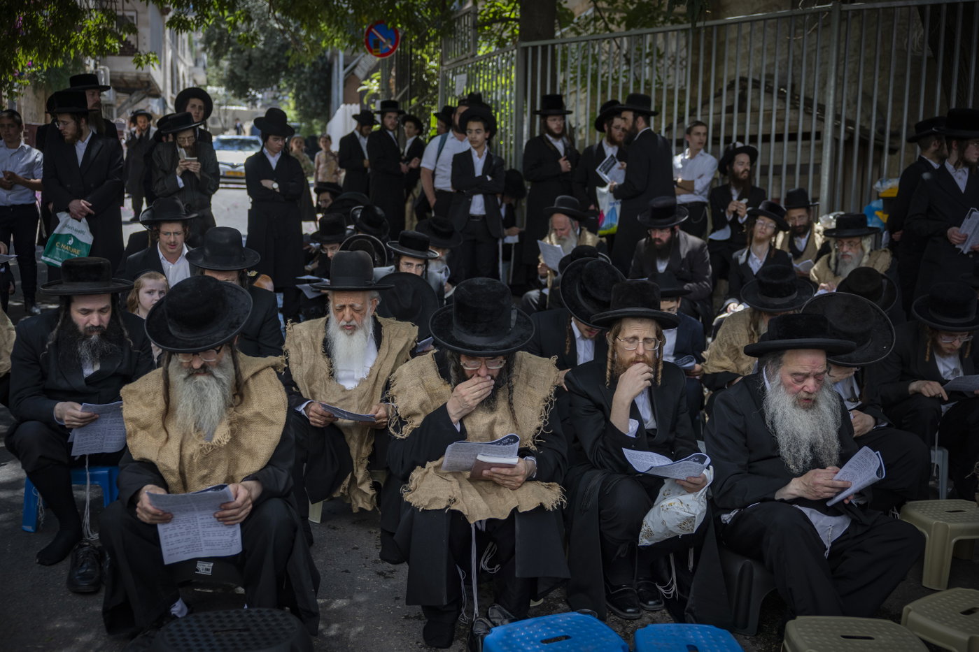 הפגנה בשק ואפר נגד רכבת הקלה בירושלים