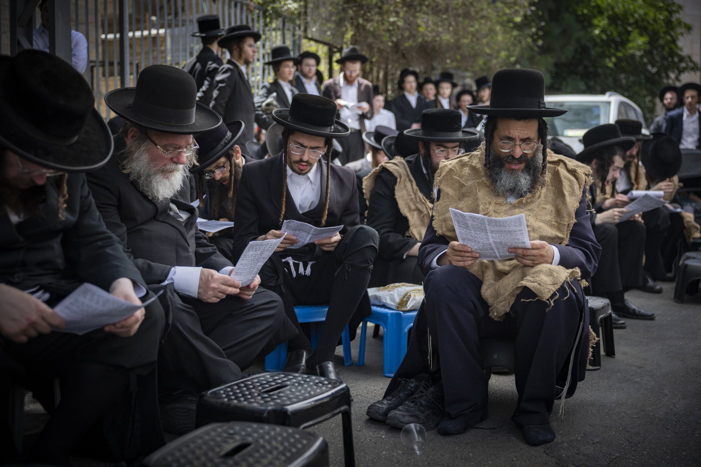 הפגנה בשק ואפר נגד רכבת הקלה בירושלים