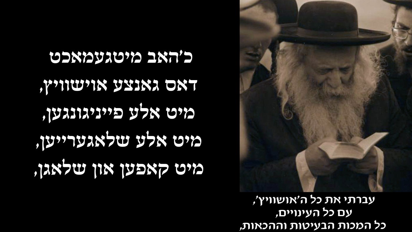 "קיבלתי באהבה את אושוויץ": האזינו לדבריו המצמררים של האדמו"ר שאיבד את הרבנית ו-11 ילדים בשואה האיומה