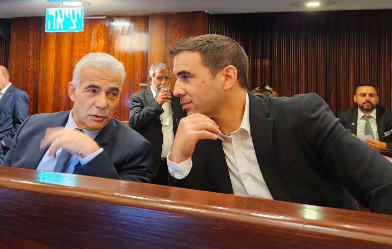 רון כ"ץ עם יאיר לפיד בכנסת