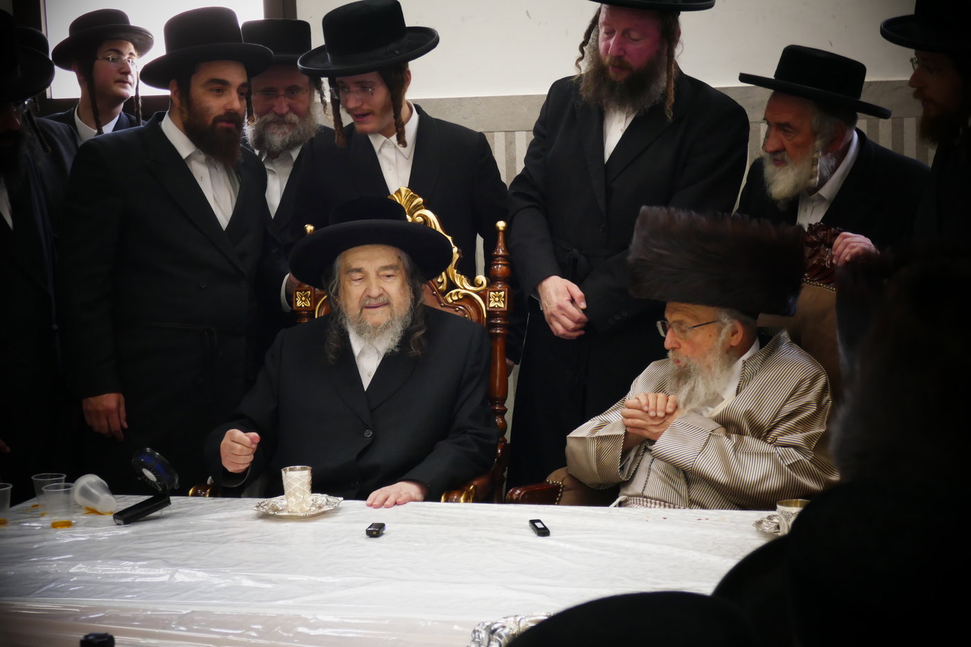 הגה"צ רבי יעקב מאיר שכטר בברית לנין האדמו"ר מפינסק קרלין