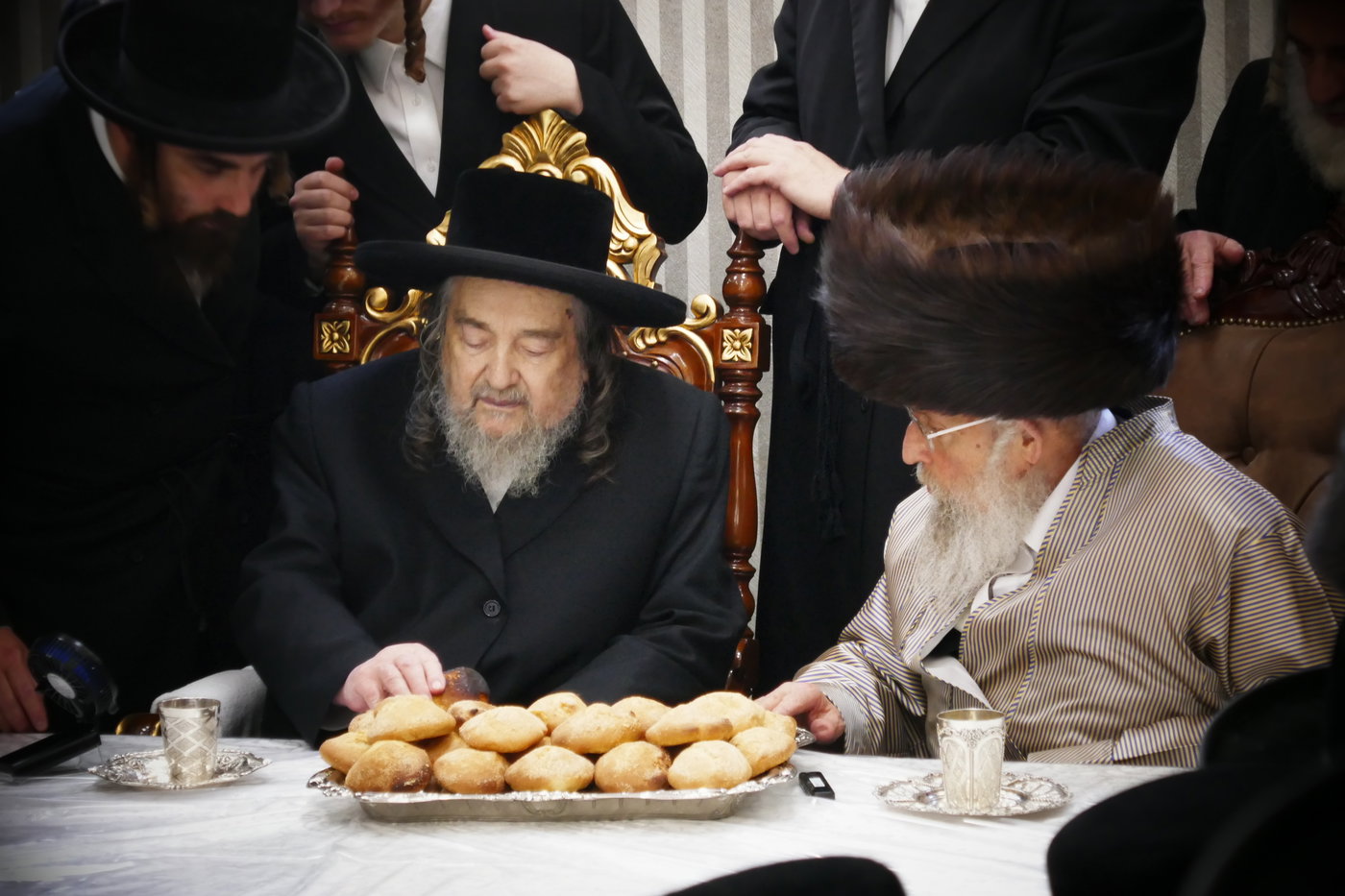 הגה"צ רבי יעקב מאיר שכטר בברית לנין האדמו"ר מפינסק קרלין