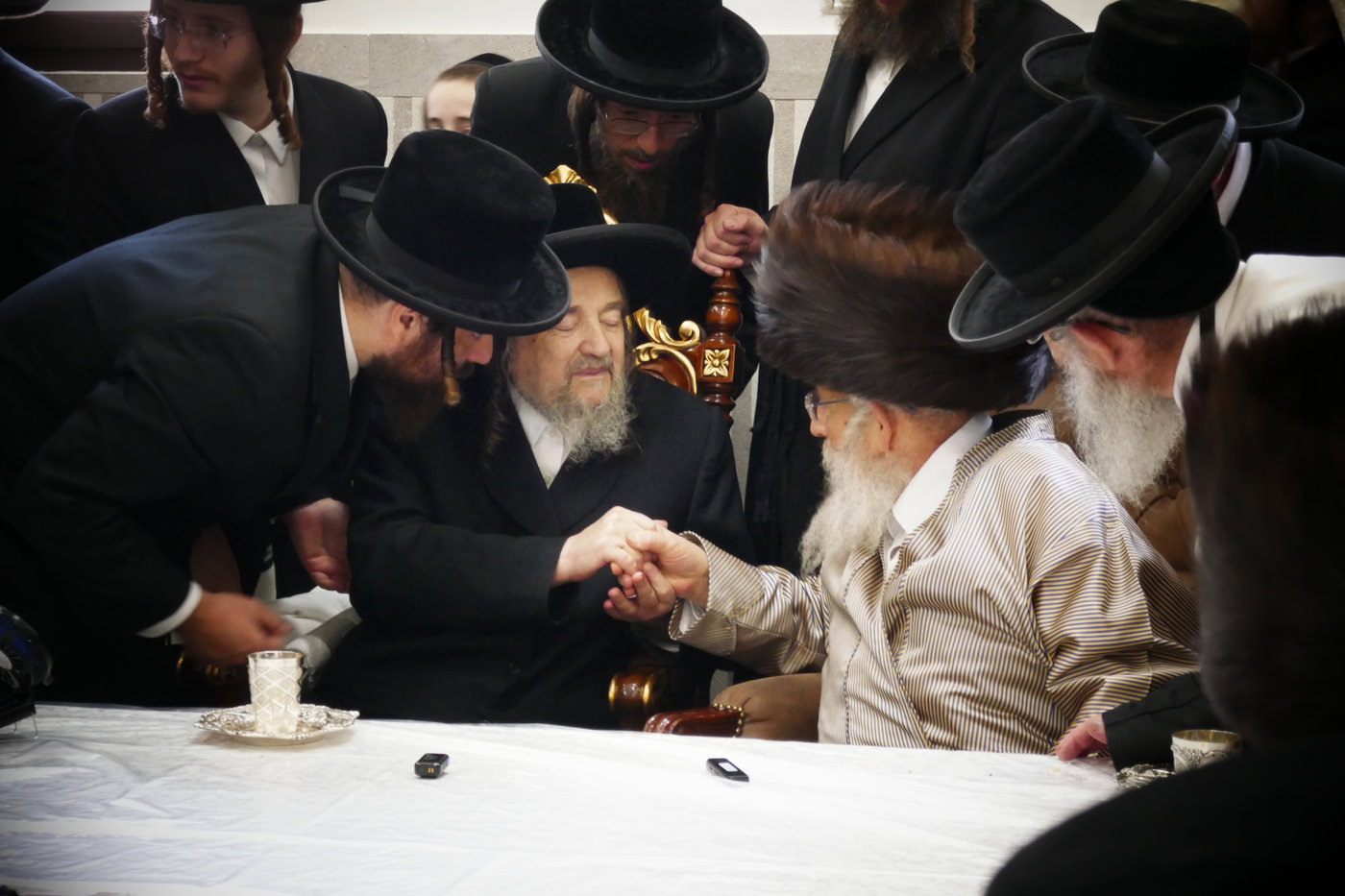 הגה"צ רבי יעקב מאיר שכטר בברית לנין האדמו"ר מפינסק קרלין