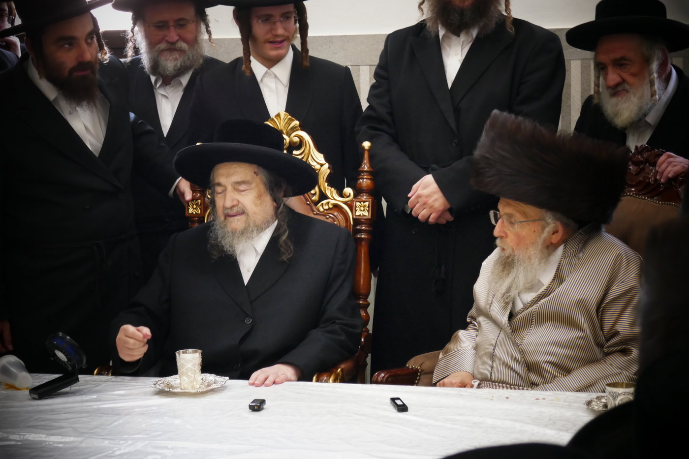 הגה"צ רבי יעקב מאיר שכטר בברית לנין האדמו"ר מפינסק קרלין