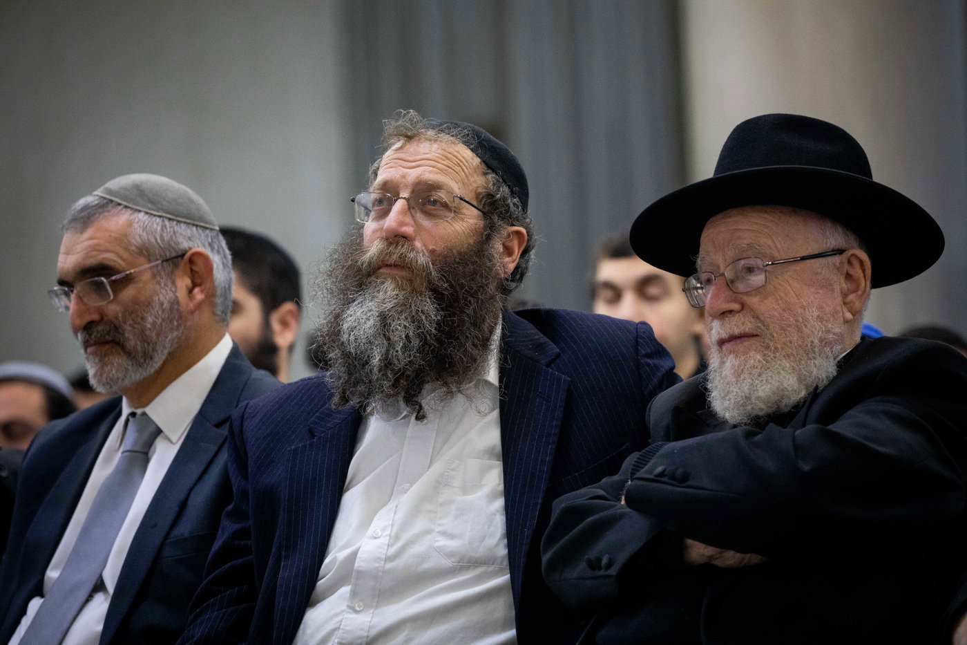 מיכאל בן ארי וברוך מרזל עם הרב דב ליאור