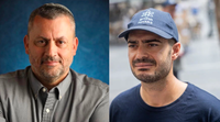 מימין: נאור נרקיס, משמאל: ראש העיר יאיר מעיין