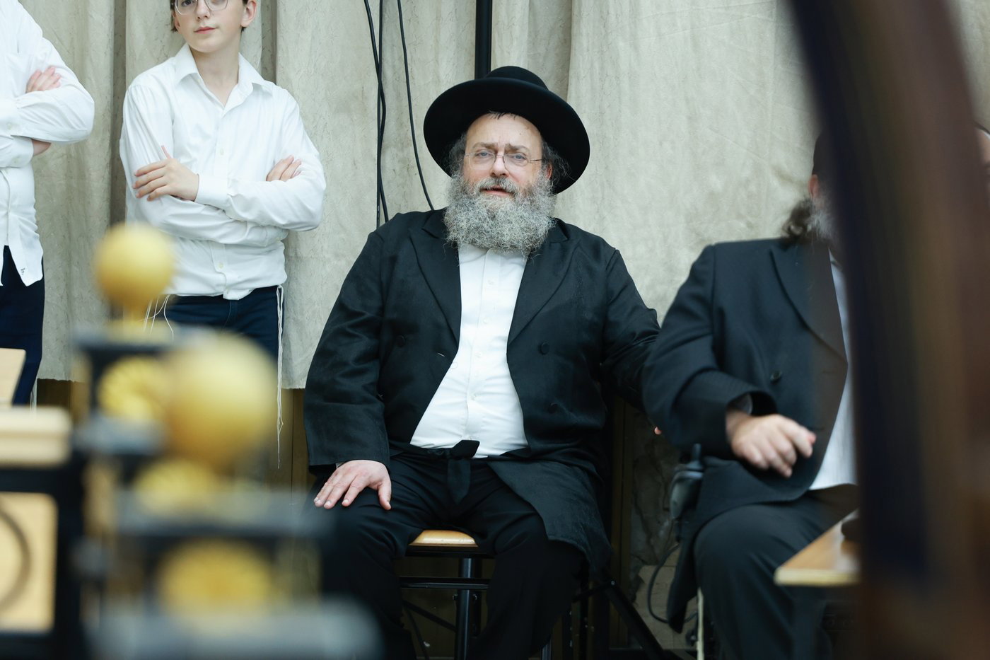 הרה"צ רבי אלימלך בידרמן בהתוועדות ליל שישי בחיפה