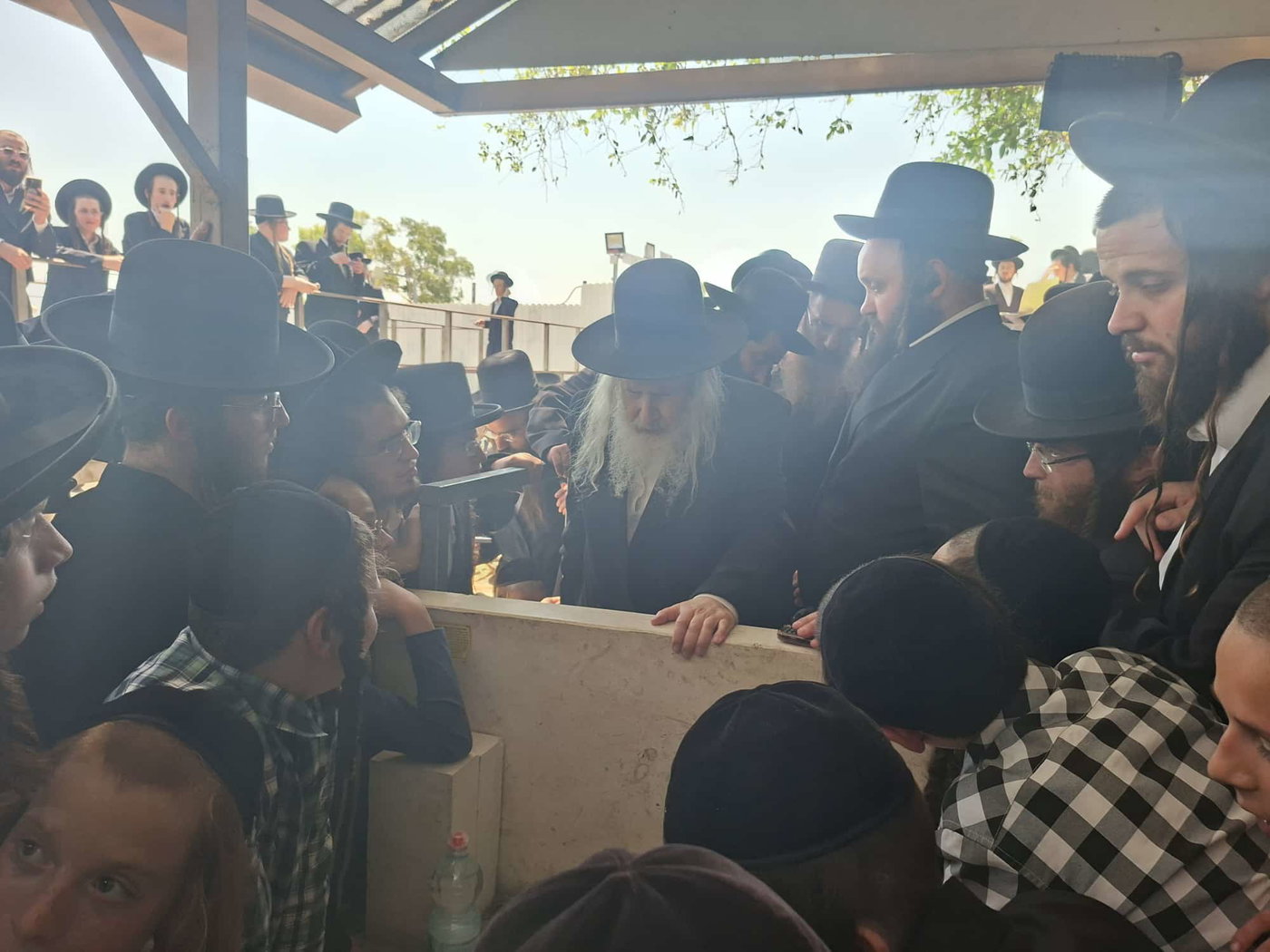 האדמו"ר מאמשינוב בתפילה בטבריה