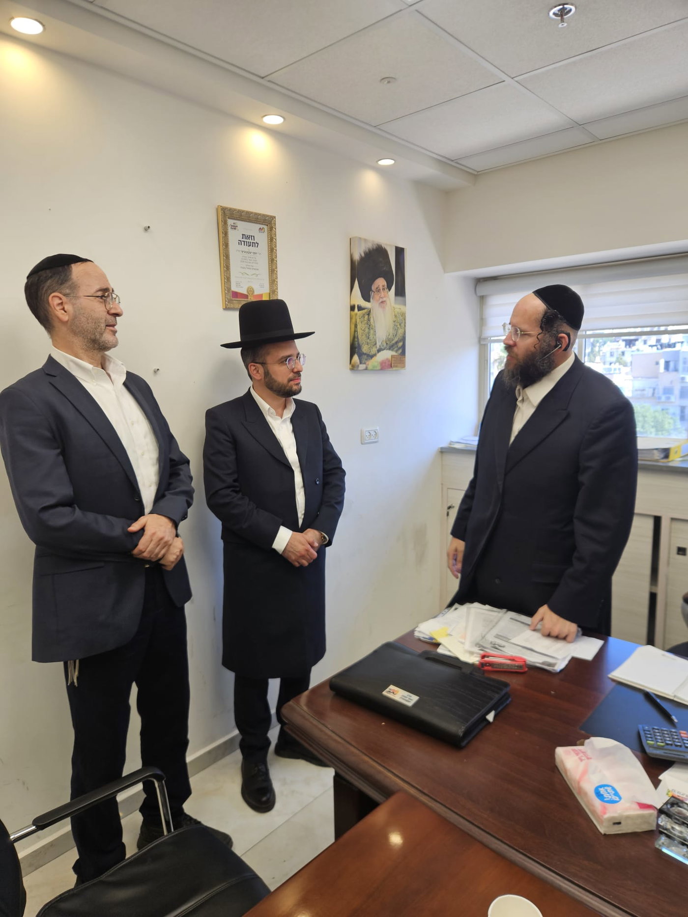 מנהל הת"ת הרב משה סגל בפגישות בעיריית בני ברק