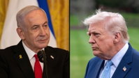 מימין הנשיא טראמפ, משמאל ראש הממשלה נתניהו