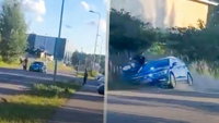 מרדף יצרי ב-90 קמ"ש: ניידת ריסקה רוכב טוסטוס לתוך התעלה