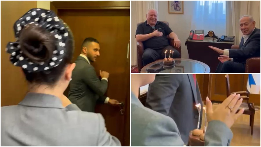 בלשכת רה"מ: כך הופתע השר דודי אמסלם ביום הולדתו | תיעוד מרחיב לב