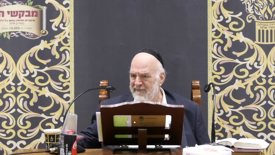 המגיד הליטאי הרב ברוך רוזנבלום בשיעור לפרשת שופטים