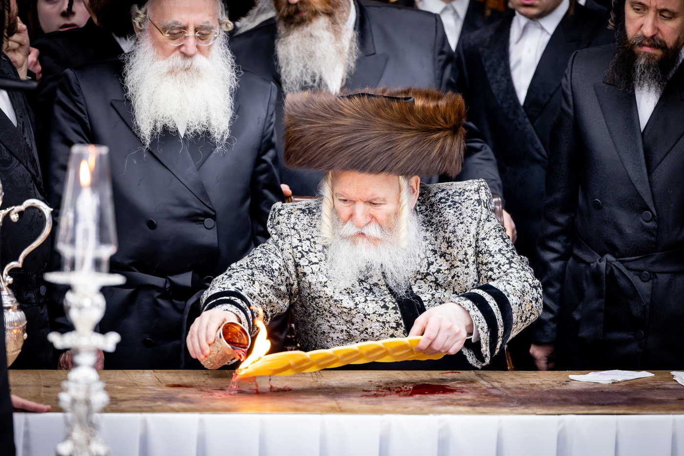 האדמו"ר מבאבוב שב"ק במחנה מתיבתא עץ חיים