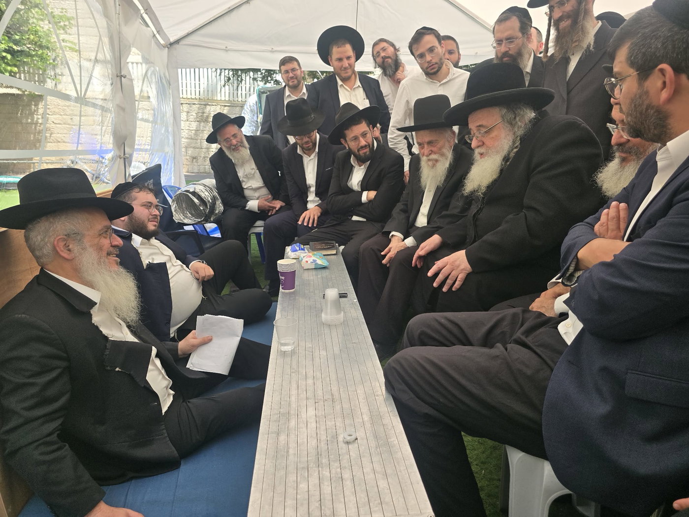 הגר"ש אלתר בניחום אבלים אצל הרב אליהו מאיר פייבלזון