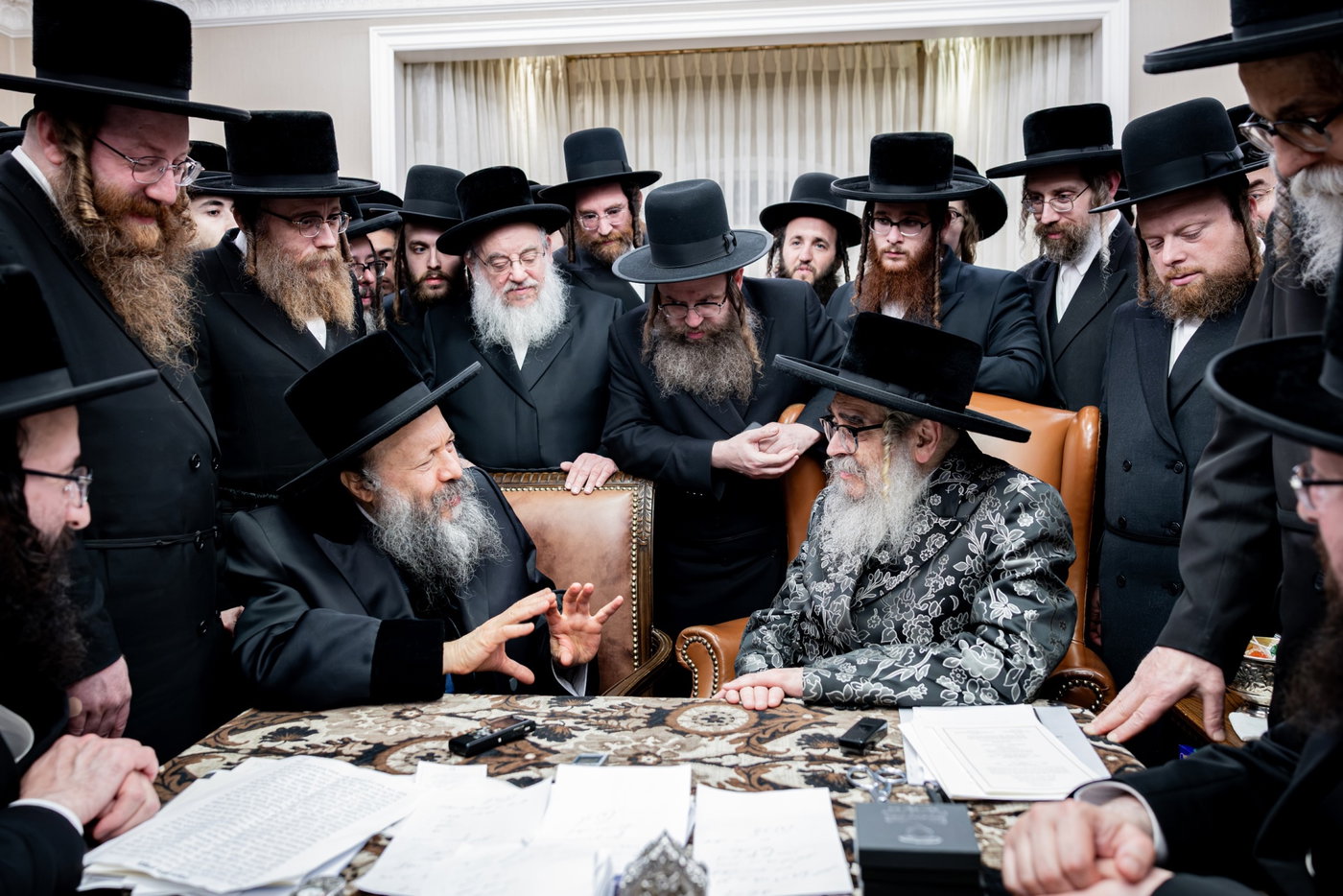 האדמו"ר מבאבוב 45 בביקור אצל האדמו"ר מסאטמר