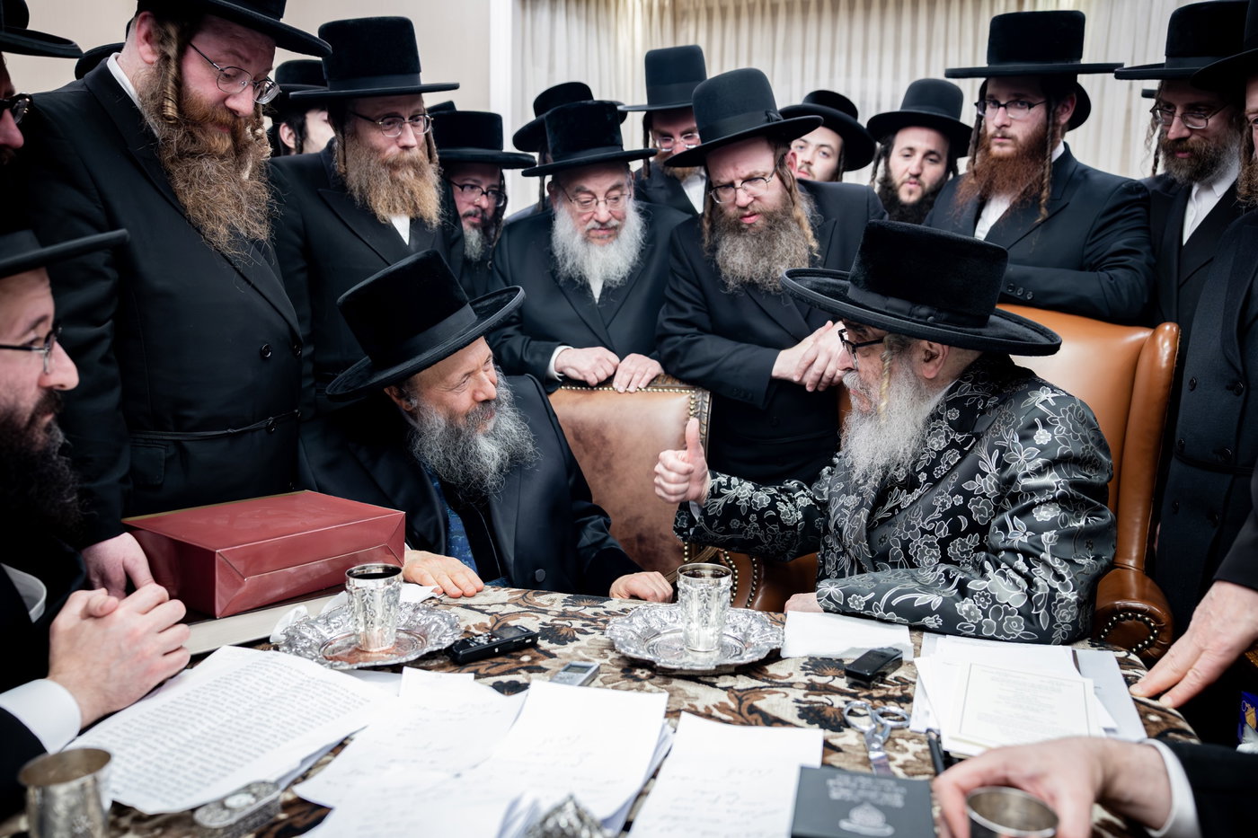 האדמו"ר מבאבוב 45 בביקור אצל האדמו"ר מסאטמר