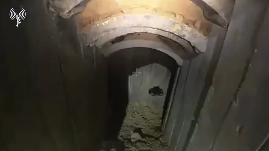 תיעוד מתוך תוואי התת-קרקעי שנאטם בדרום רצועת עזה