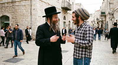 אב חסידי עם בנו | אילוסטרציה