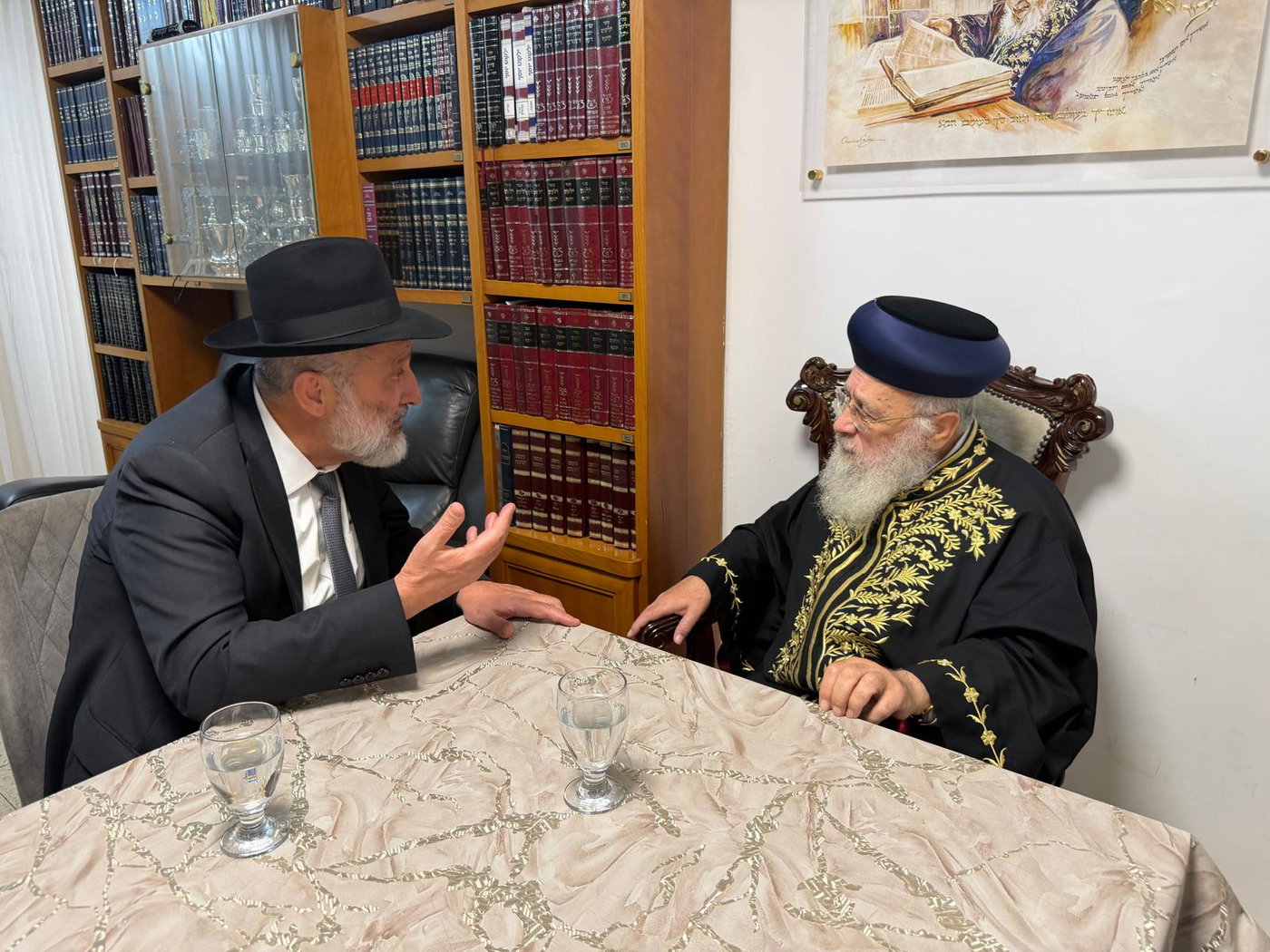 אריה דרעי במעונו של הראש"ל הגר"י יוסף