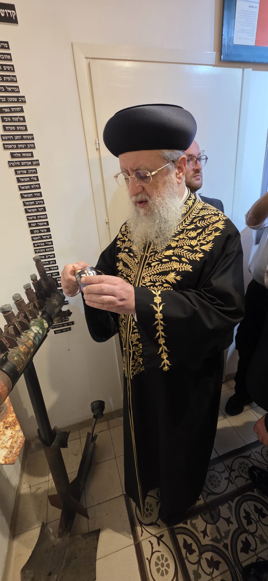 הראשון לציון הגאון רבי דוד יוסף במוזיאון גוש קטיף