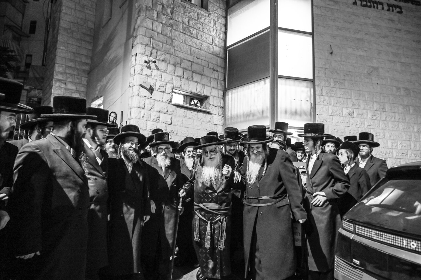 האדמו"ר מצאנז בקבלת קהל בחיפה
