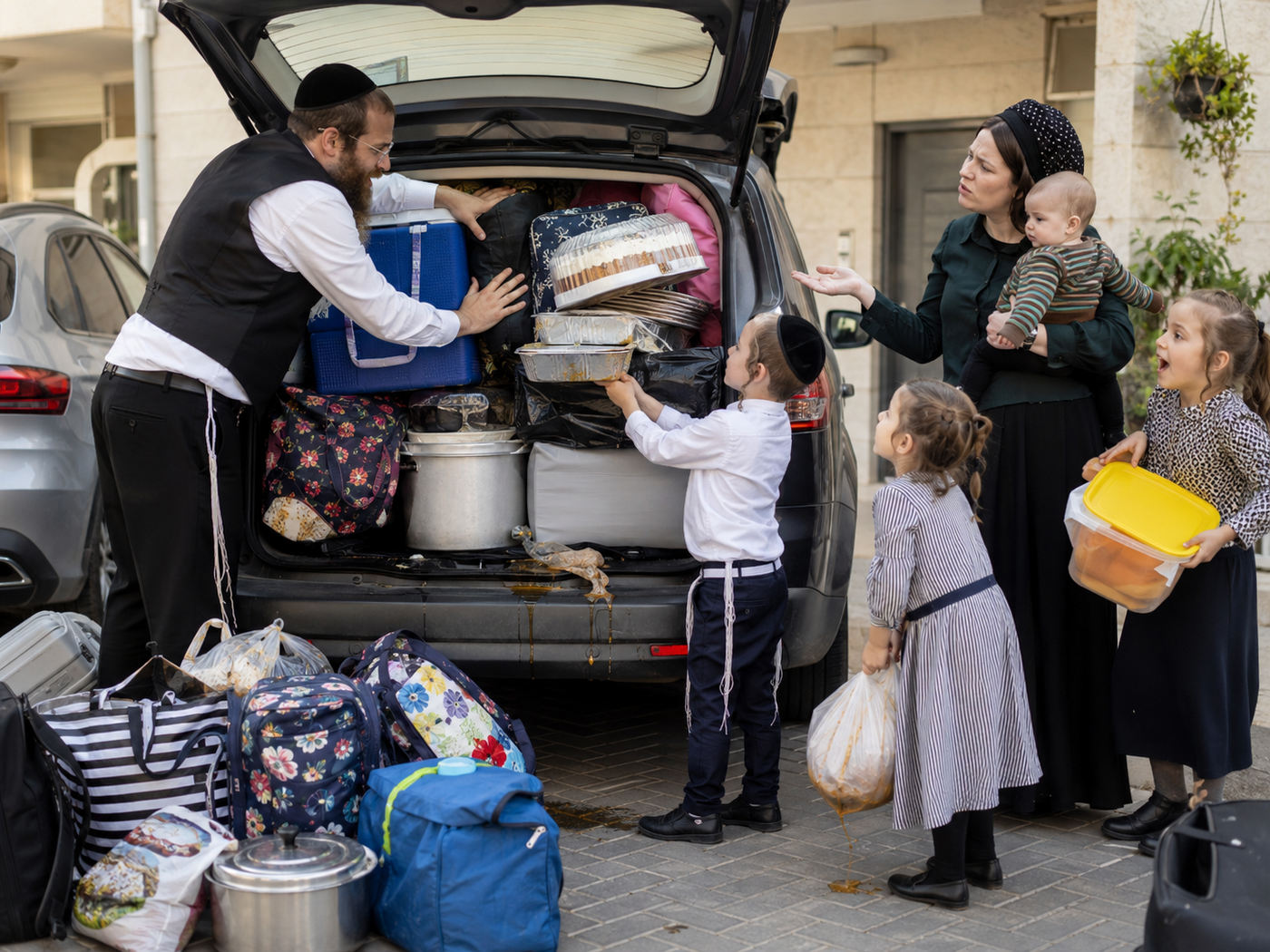 לפי תא המטען נראה שהעברתם את המטבח כולו.