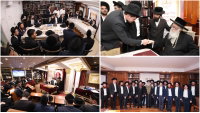 אברכי כולל 'תורת יוסף' מביתר במעונם של גדולי ישראל