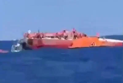 דרמה בלב ים: ספינה ועליה 270 נוסעים התהפכה וטבעה בים התיכון