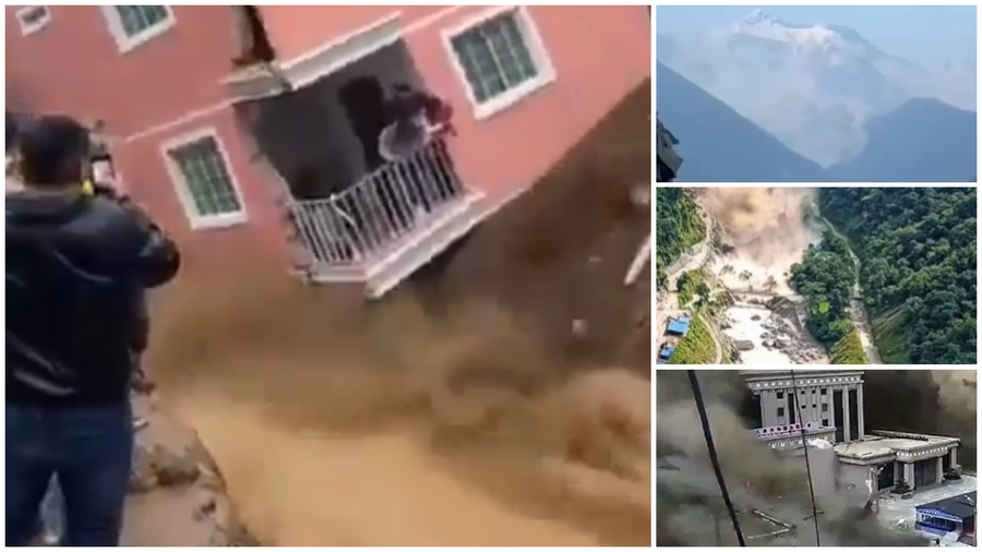 רגע האימה בהימלאיה: ההר קרס והציף את נאפל