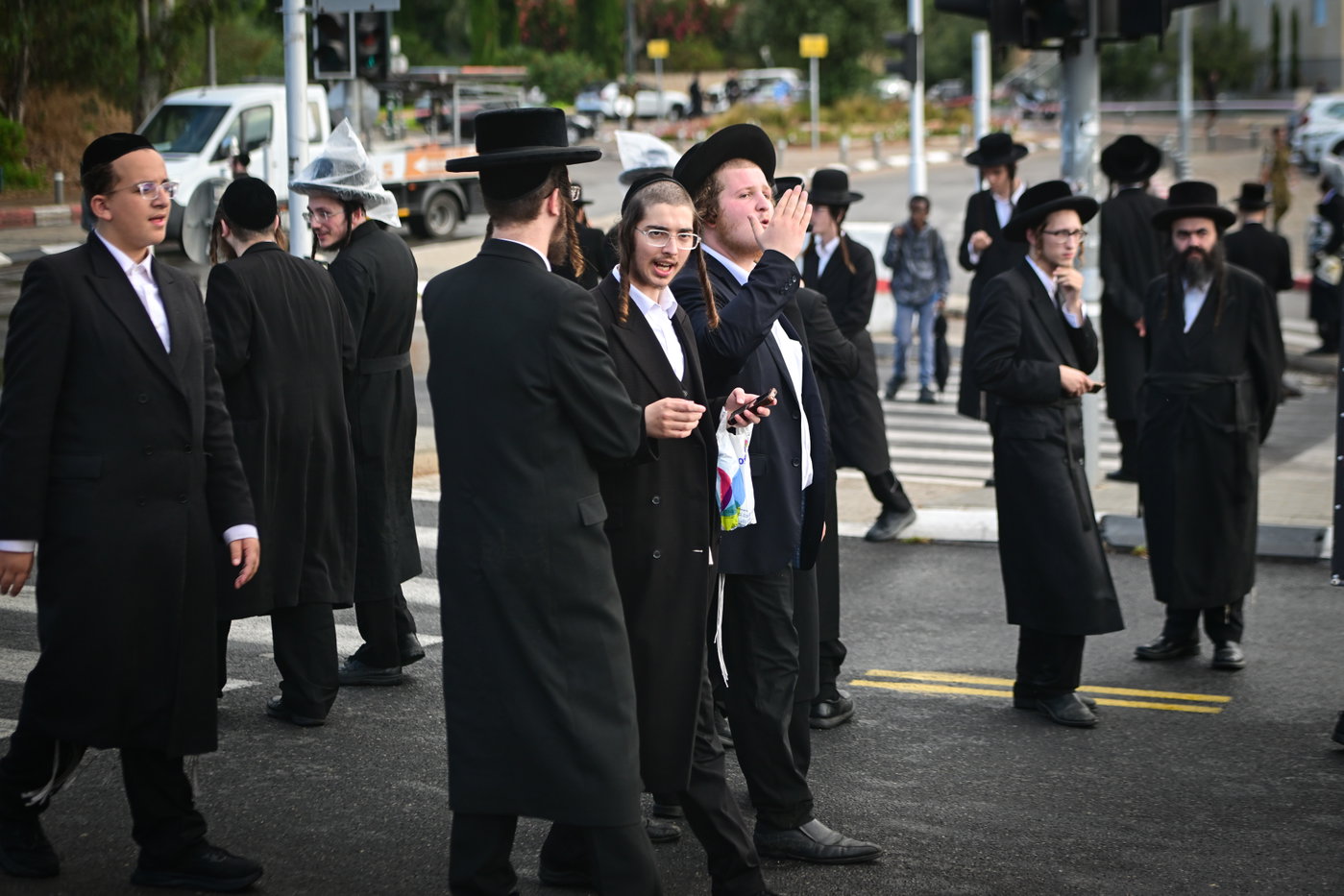 ההפגנה ליד לשכת הגיוס תל השומר