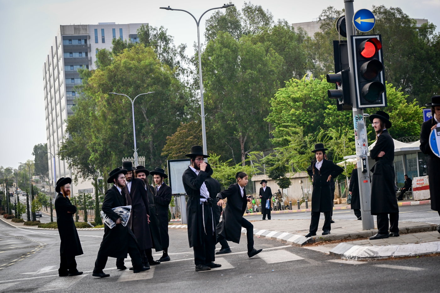 ההפגנה ליד לשכת הגיוס תל השומר