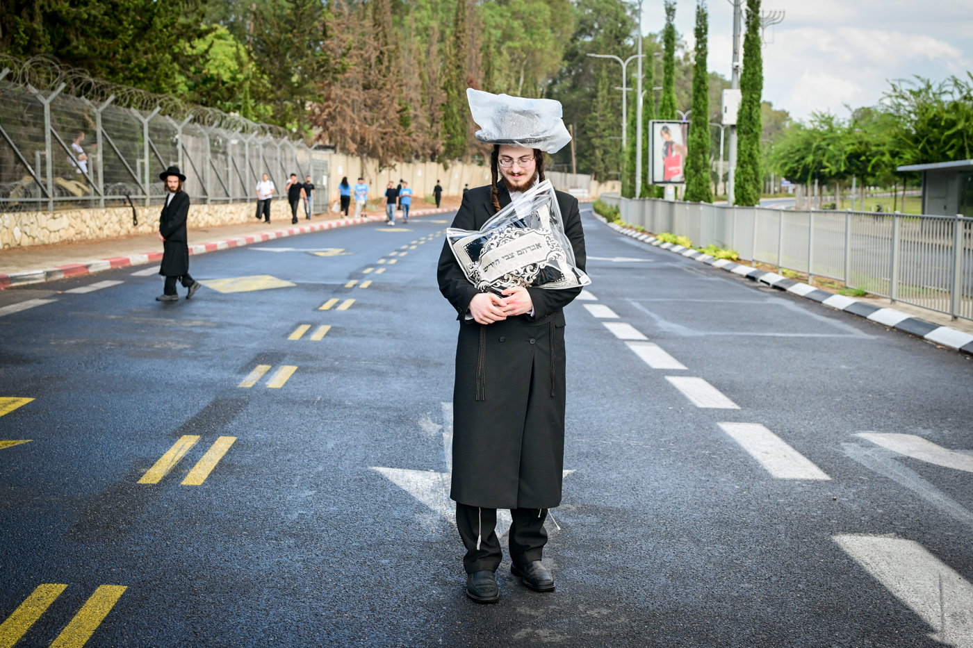 ההפגנה ליד לשכת הגיוס תל השומר
