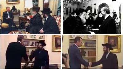 אדמו"רים ורבנים בפגישתם עם נשיאי ארה"ב
