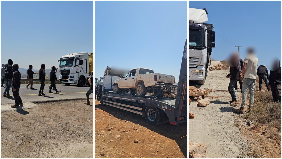 האלימות בקוסרה: טנדר החשודים נתפס - פורעים יידו אבנים על השוטרים