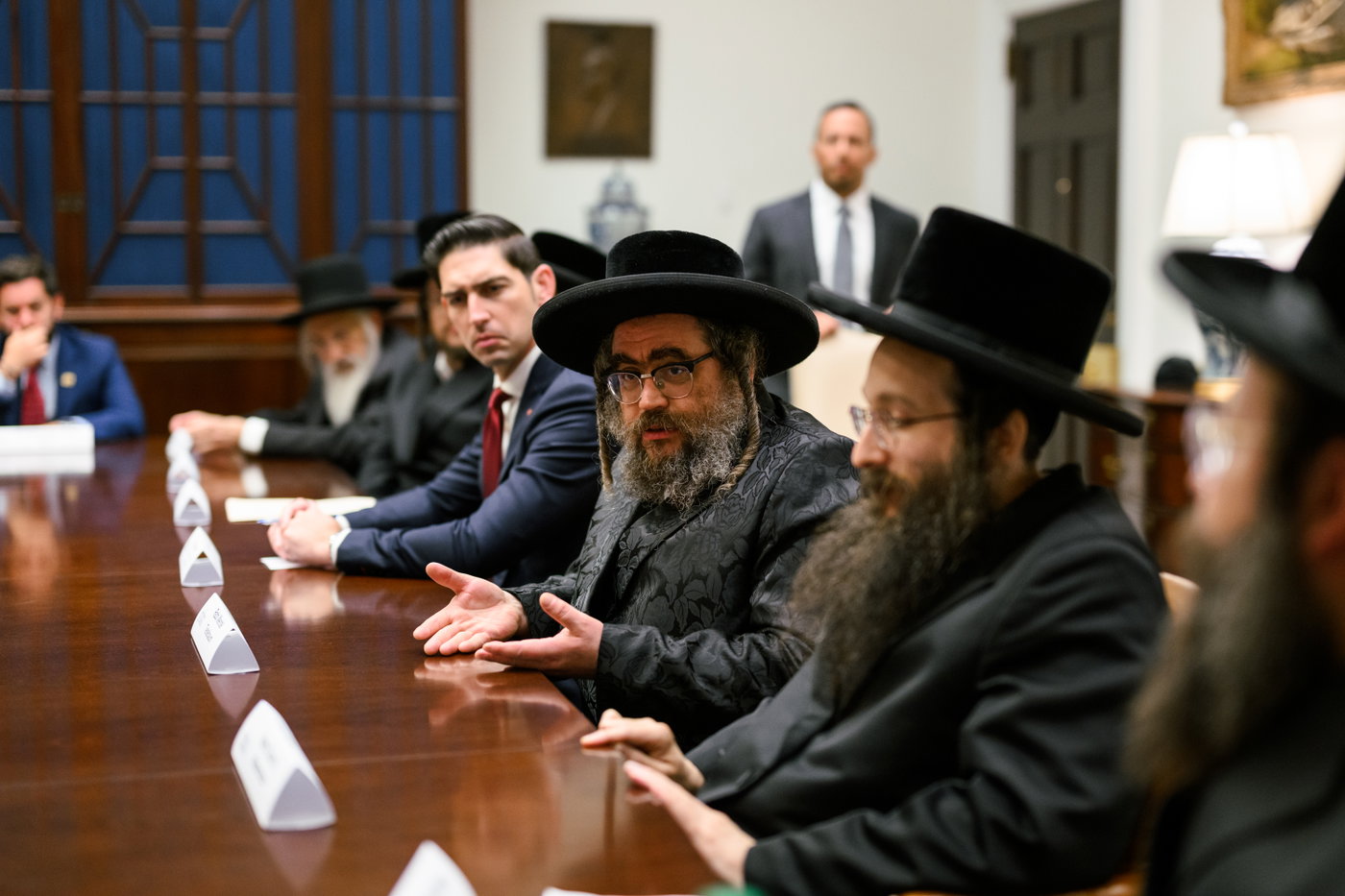 האדמו"רים במפגש עם הנשיא טראמפ