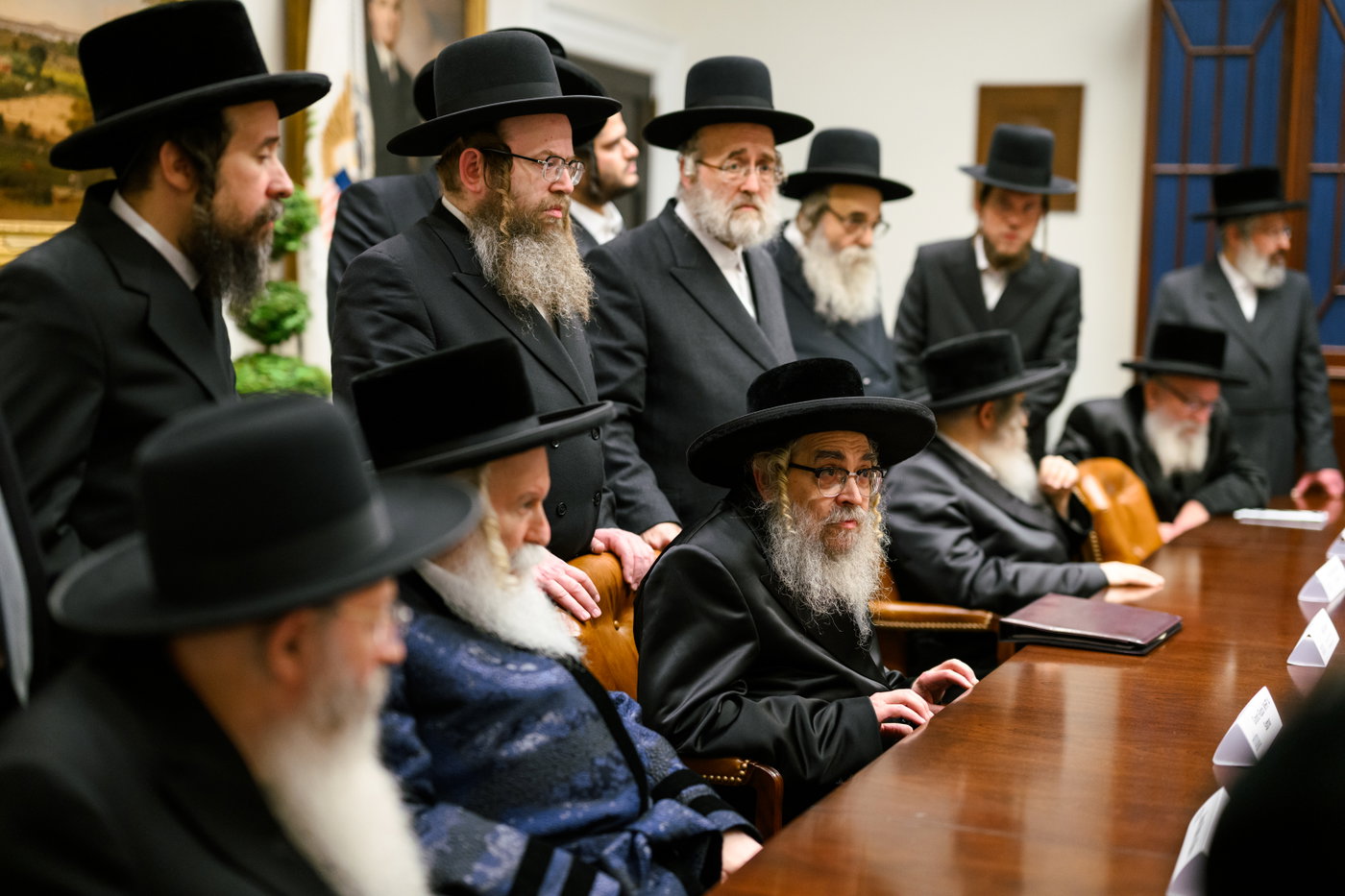 האדמו"רים במפגש עם הנשיא טראמפ