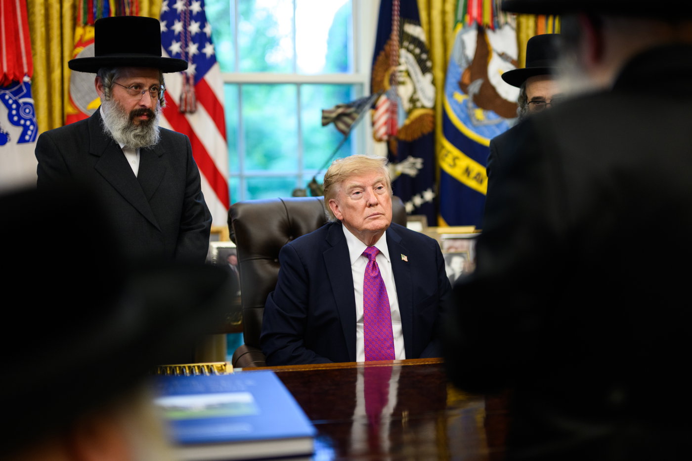 האדמו"רים במפגש עם הנשיא טראמפ