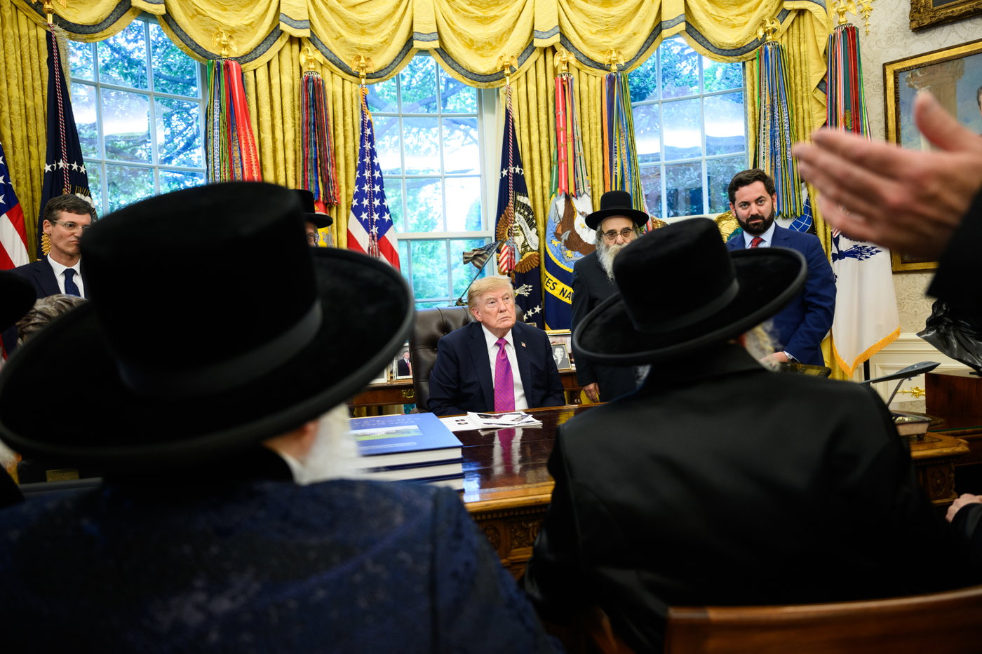 האדמו"רים במפגש עם הנשיא טראמפ